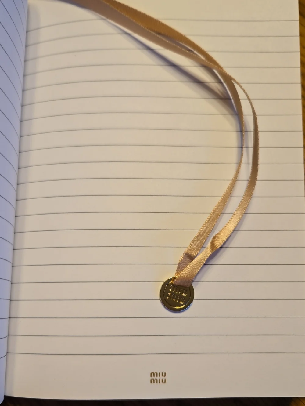 NWOT Miu Miu Lined Notebook